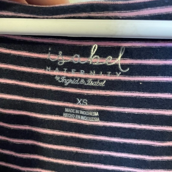 ISABEL MATERNITY Blue and Pink Striped Maternity Dress - Picture 6 of 8